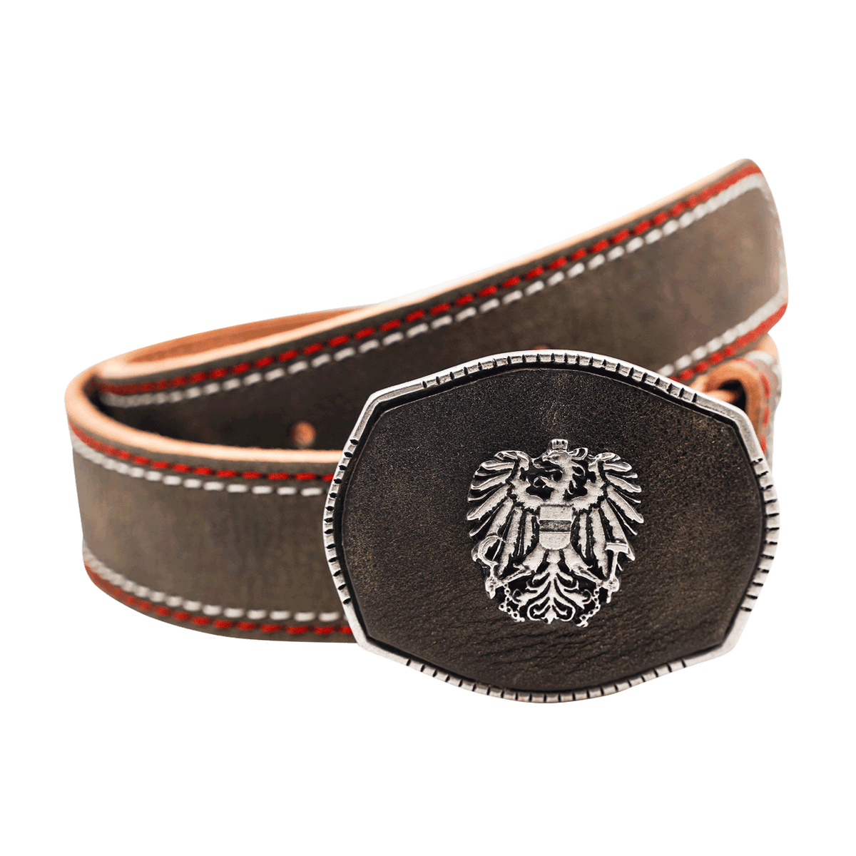 Österreich Adler Echtleder Gürtel braun