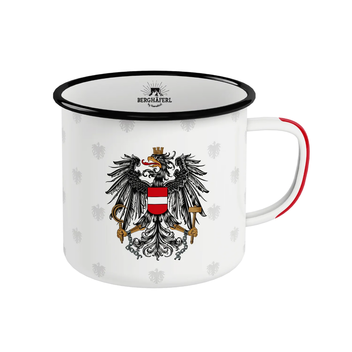Österreich Adler Emaille Tasse Berghäferl