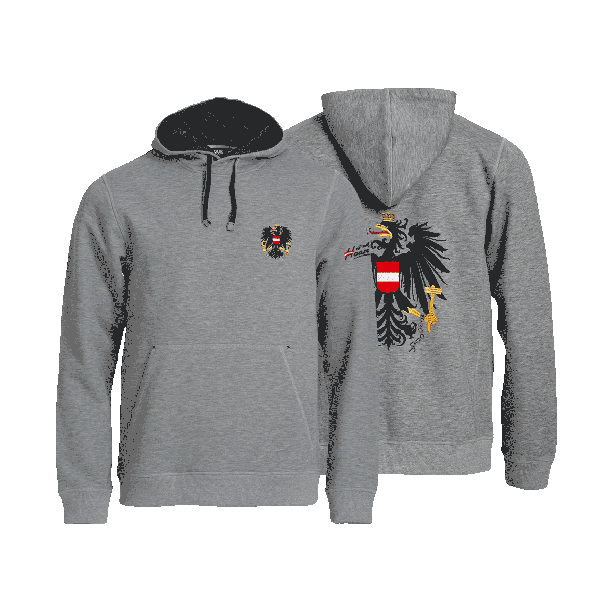 Österreich Adler Hoodie #Farbe_Grau