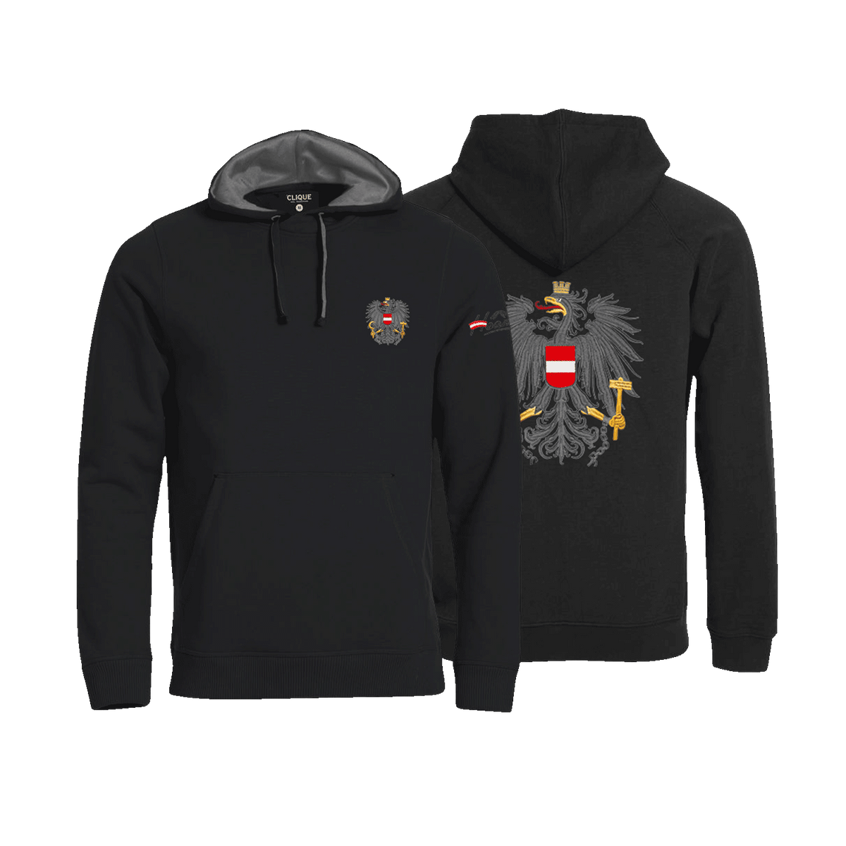 Österreich Adler Hoodie Schwarz kaufen #Farbe_Schwarz