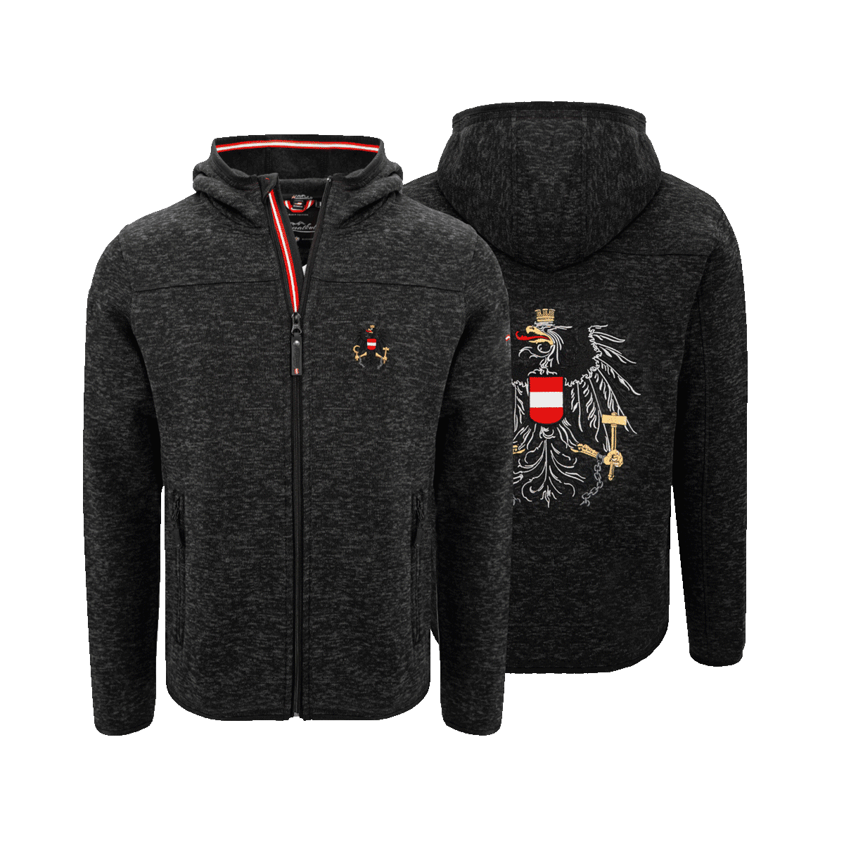 Österreich Adler Jacke Schwarz