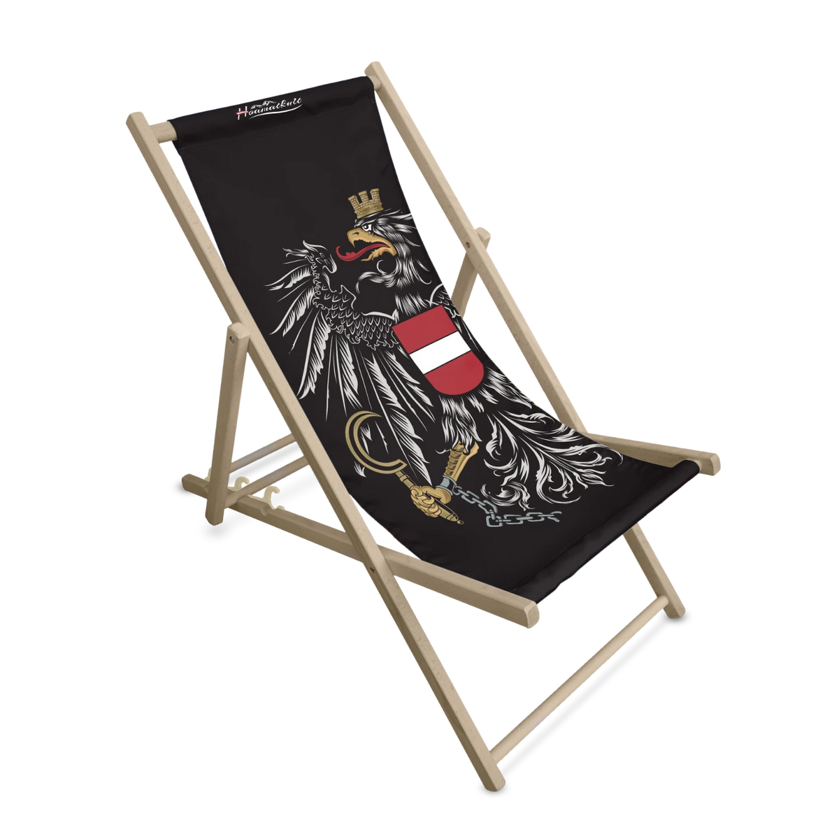 Österreich Adler Liegestuhl schwarz