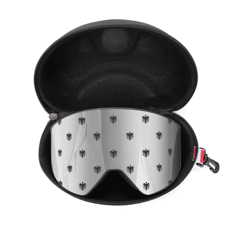 Österreich Adler Skibrille silber