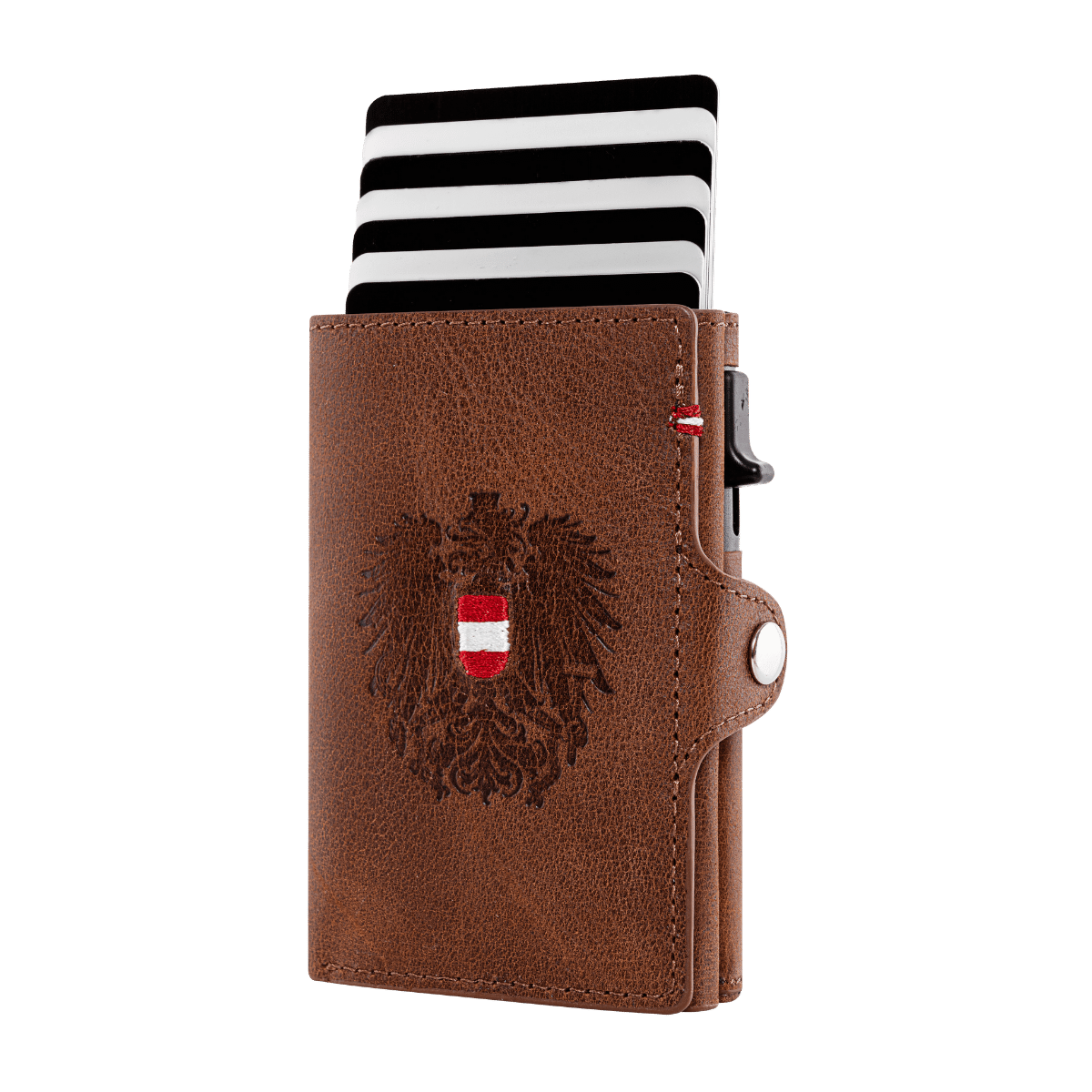 Österreich Adler Smart Wallet Leder Braun #Farbe_Klassik Braun