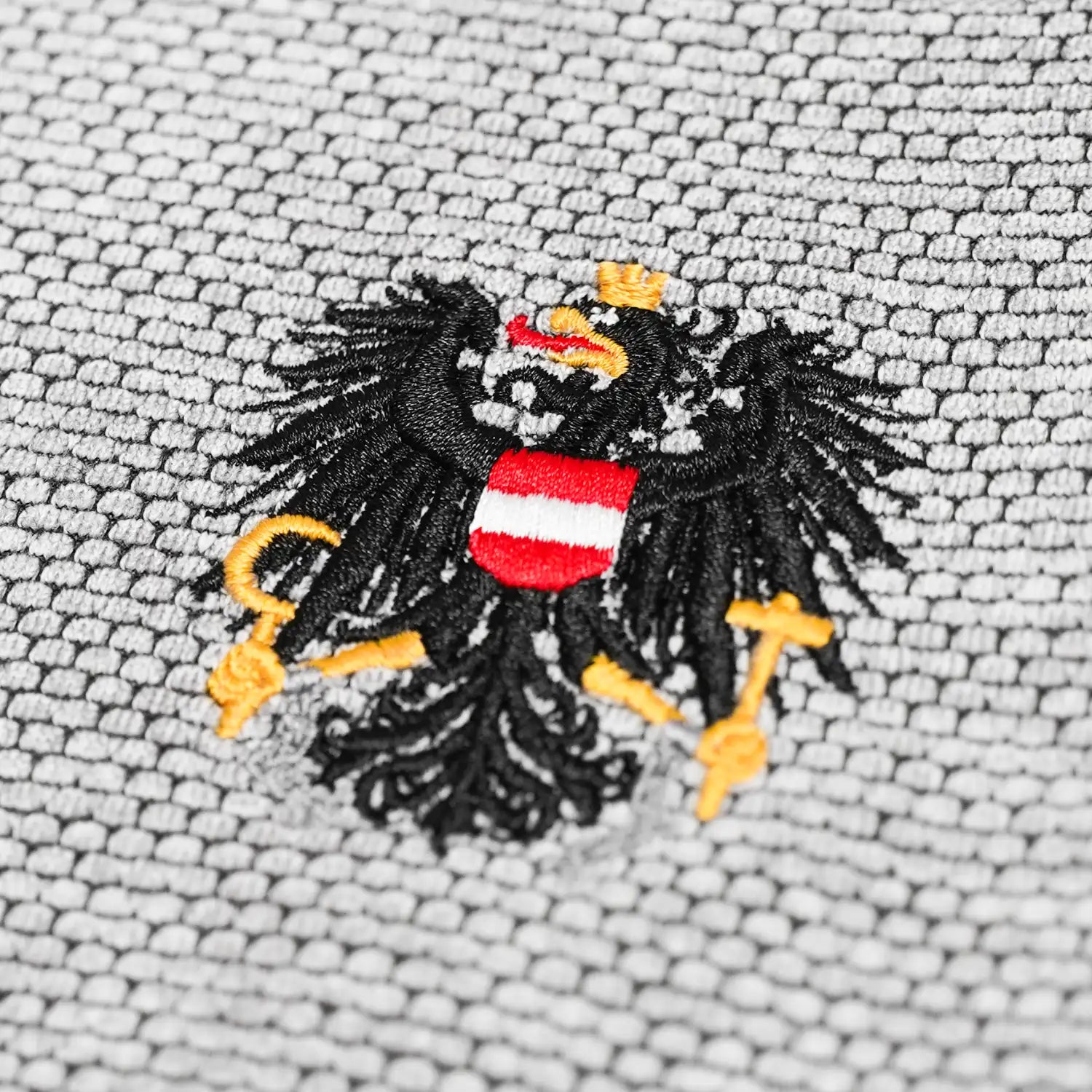 Österreich Adler Stick hellgrau Dobby #Farbe_Hellgrau