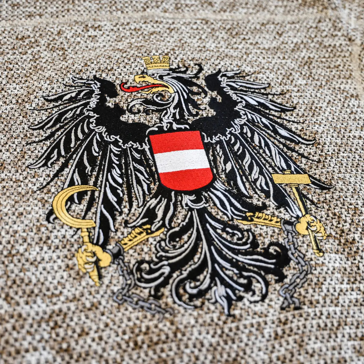 Österreich Kultjacke ohne Kapuze - Strickoptik