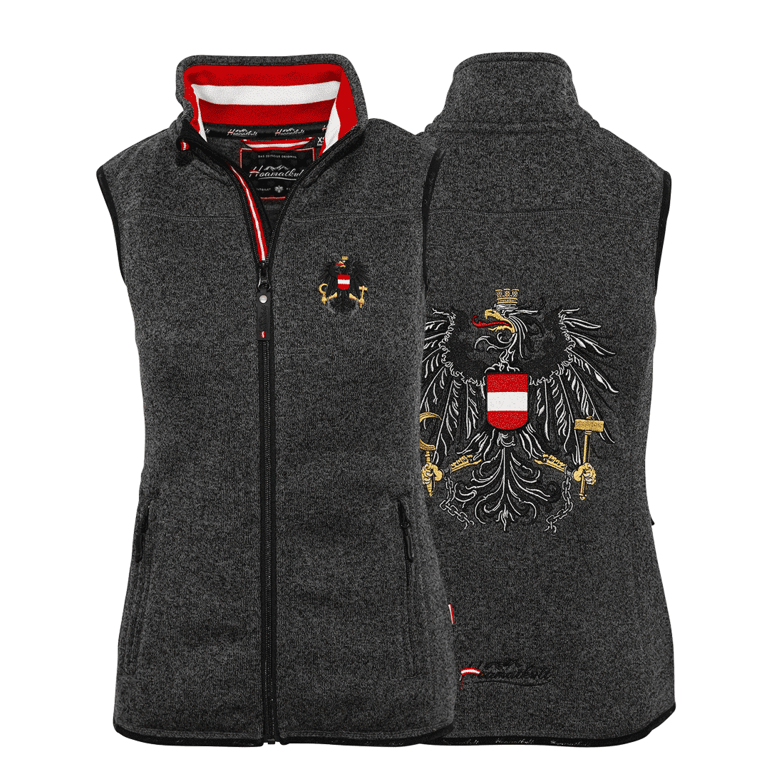 Österreich Adler Strickfleece Gilet Damen