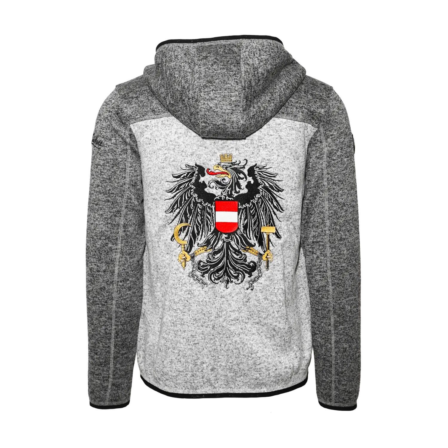 Österreich Adler Strickfleece Jacke zweifarbig