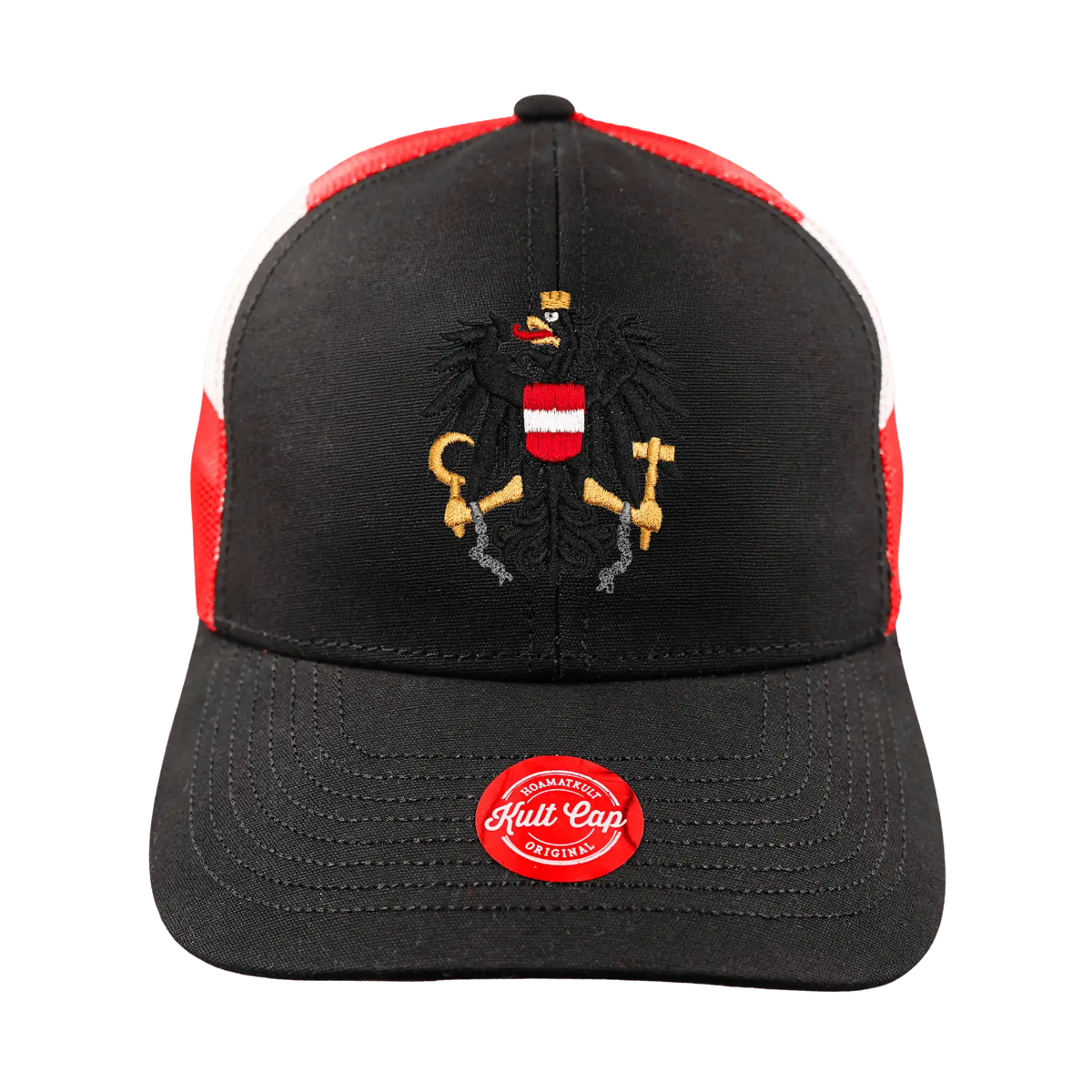 Österreich Adler Trucker Cap Stick #Farbe_Schwarz