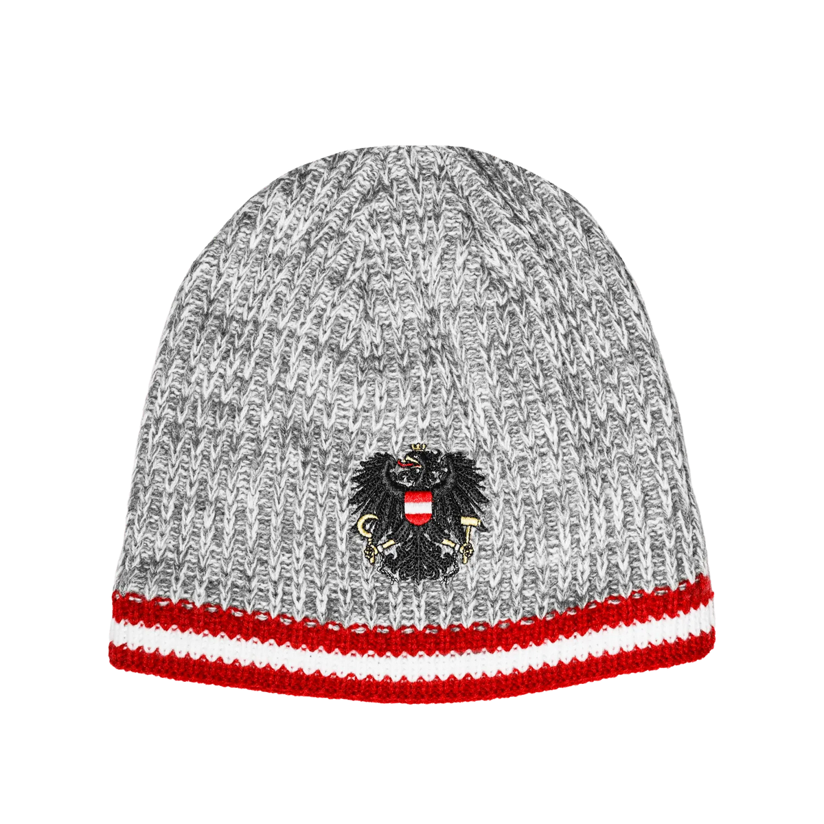 Österreich Adler Winter Strickmütze #Farbe_Grau