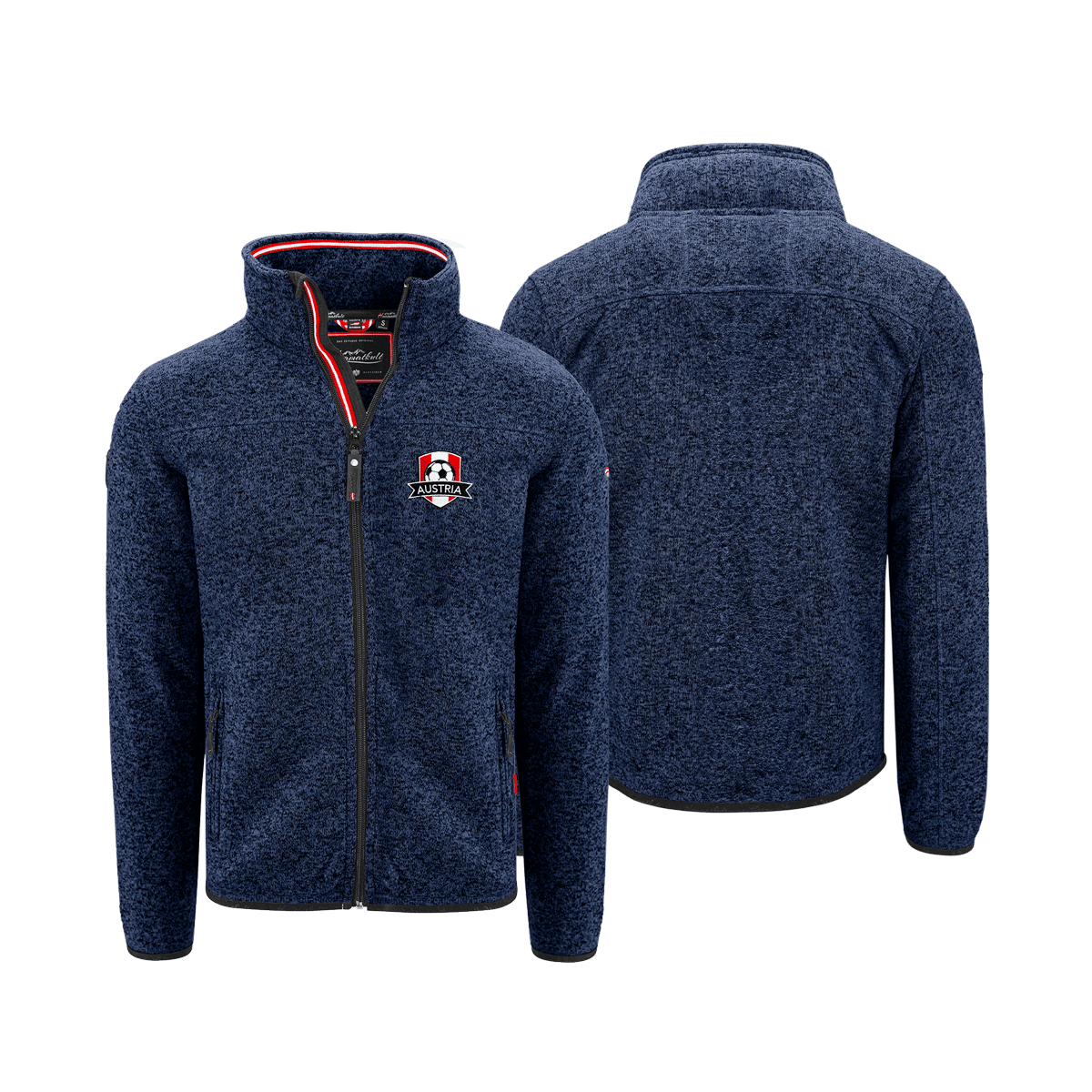 Österreich Fußball Fan Jacke dunkelblau Herren #Farbe_Dunkelblau