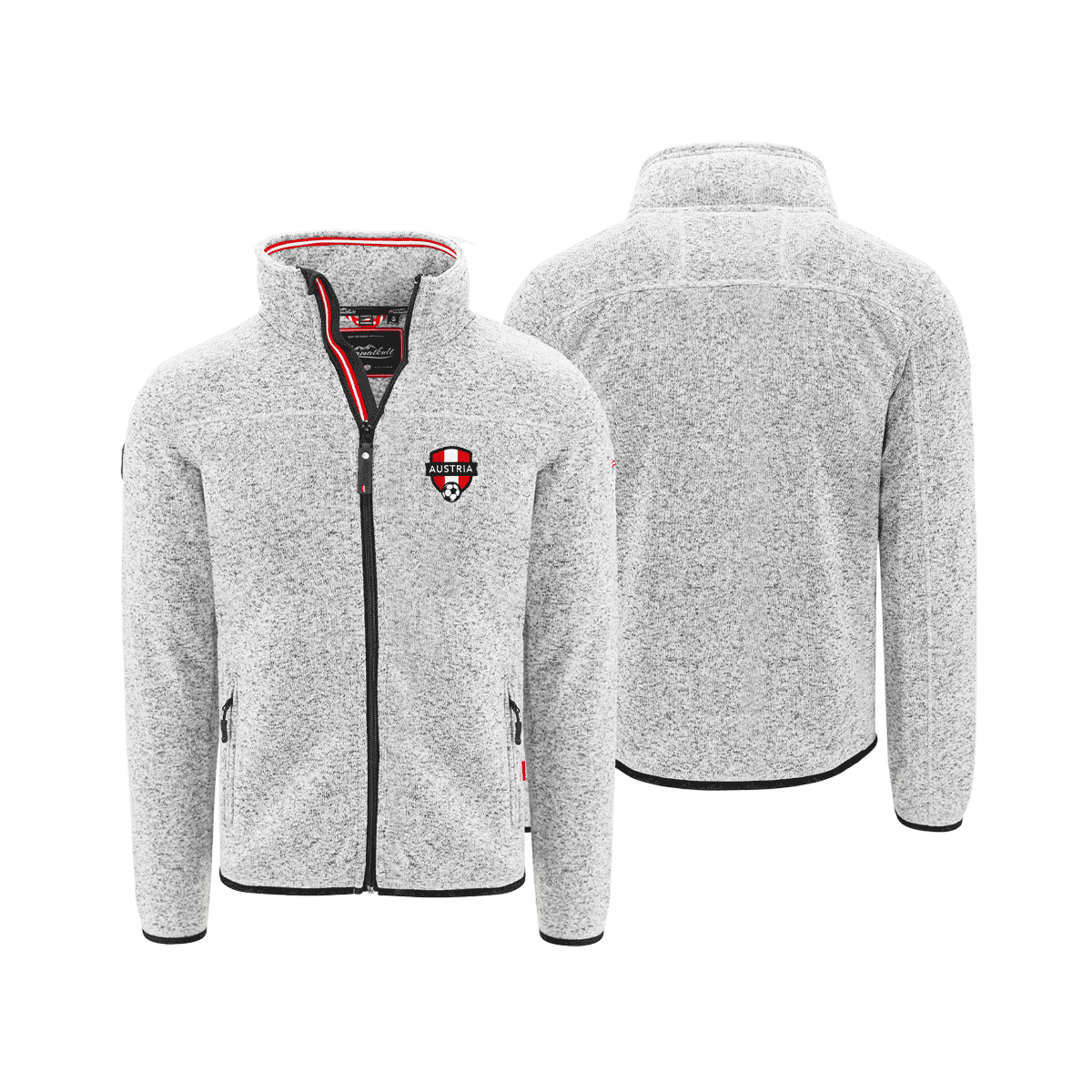 Österreich Fußball Fleece Weste hellgrau Herren #Farbe_Hellgrau