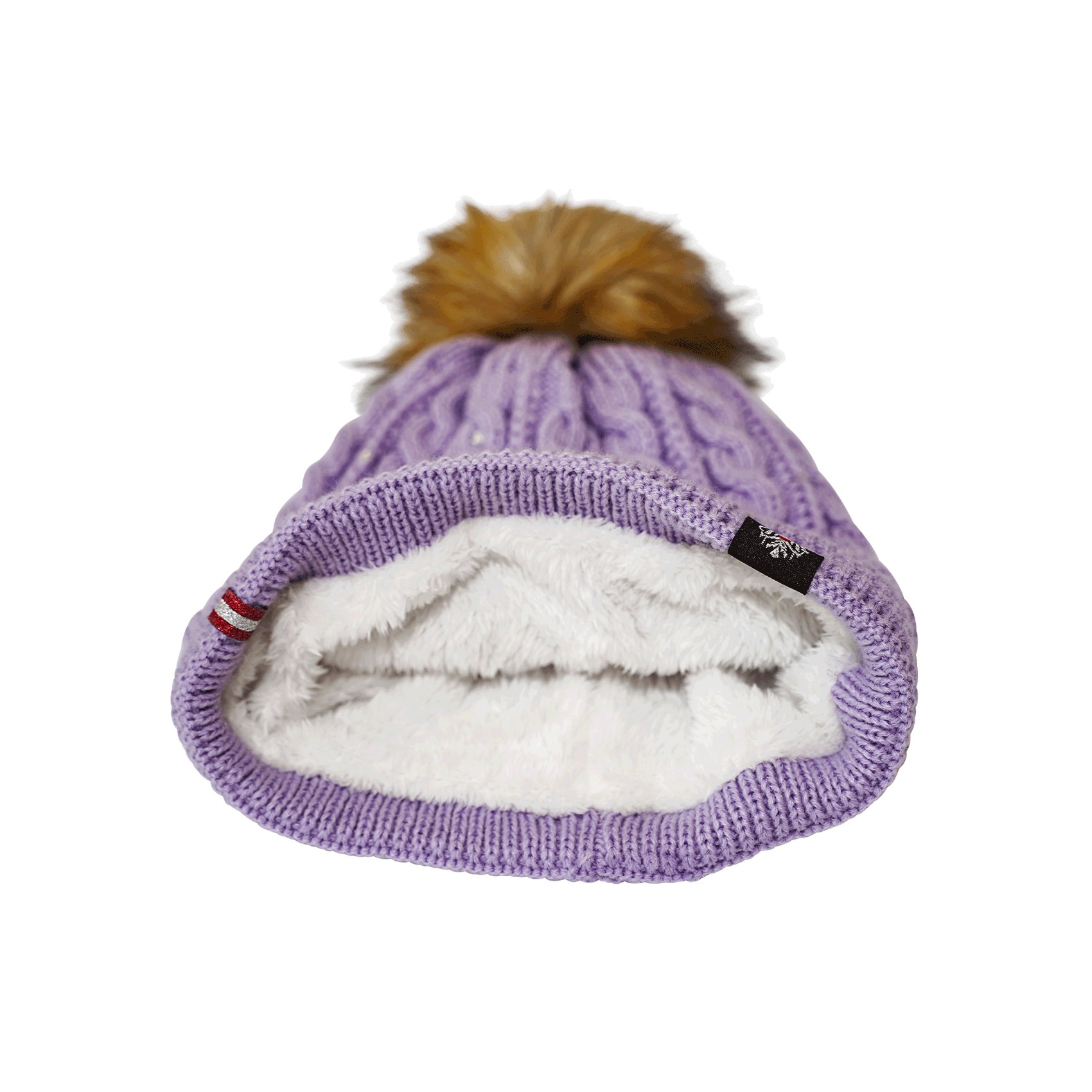 Österreich Glitzer Mütze - Lavendel