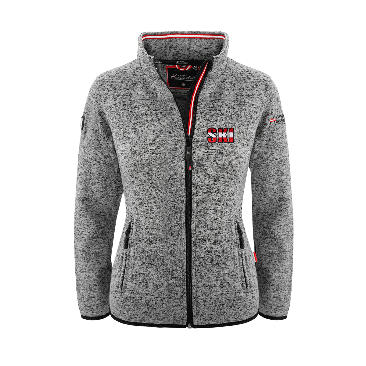Kultjacke ohne Kapuze - Ski rot-weiss-rot