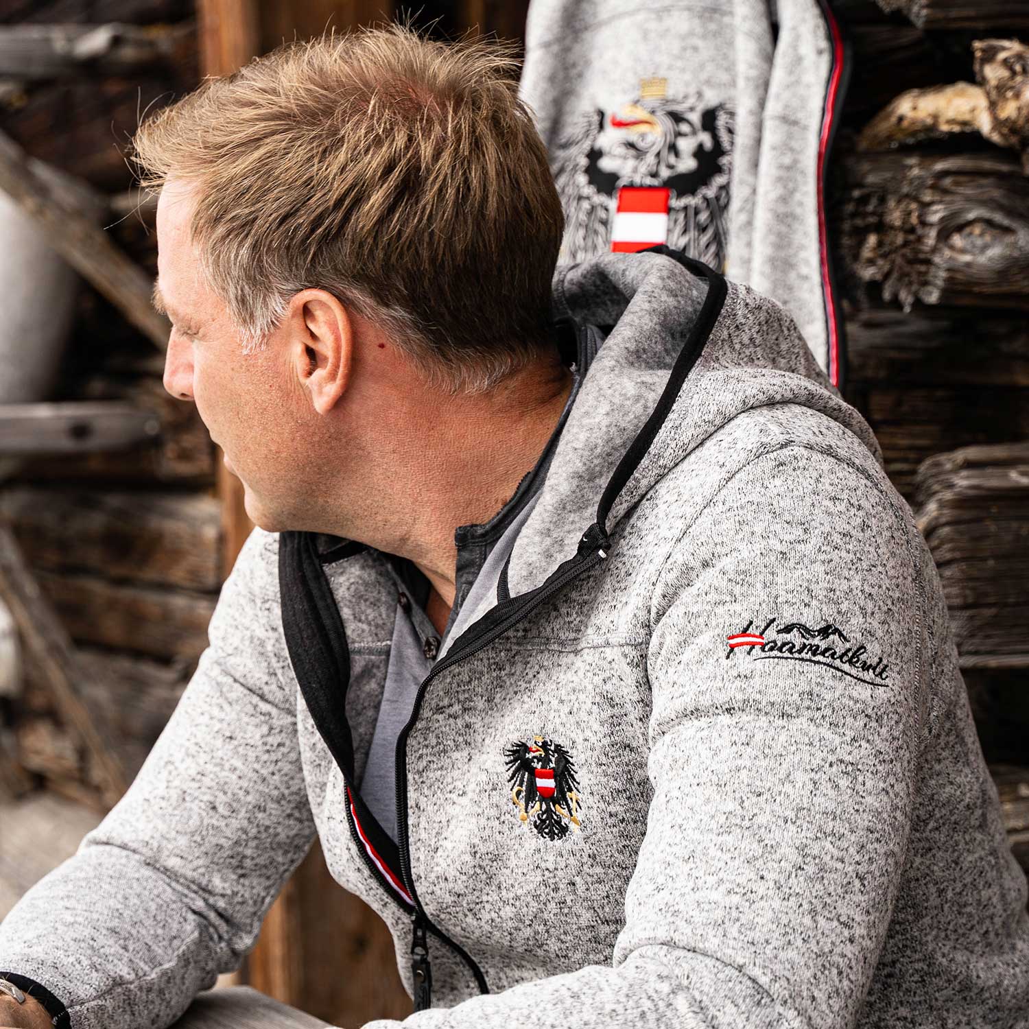 österreich strickfleece jacke kaufen