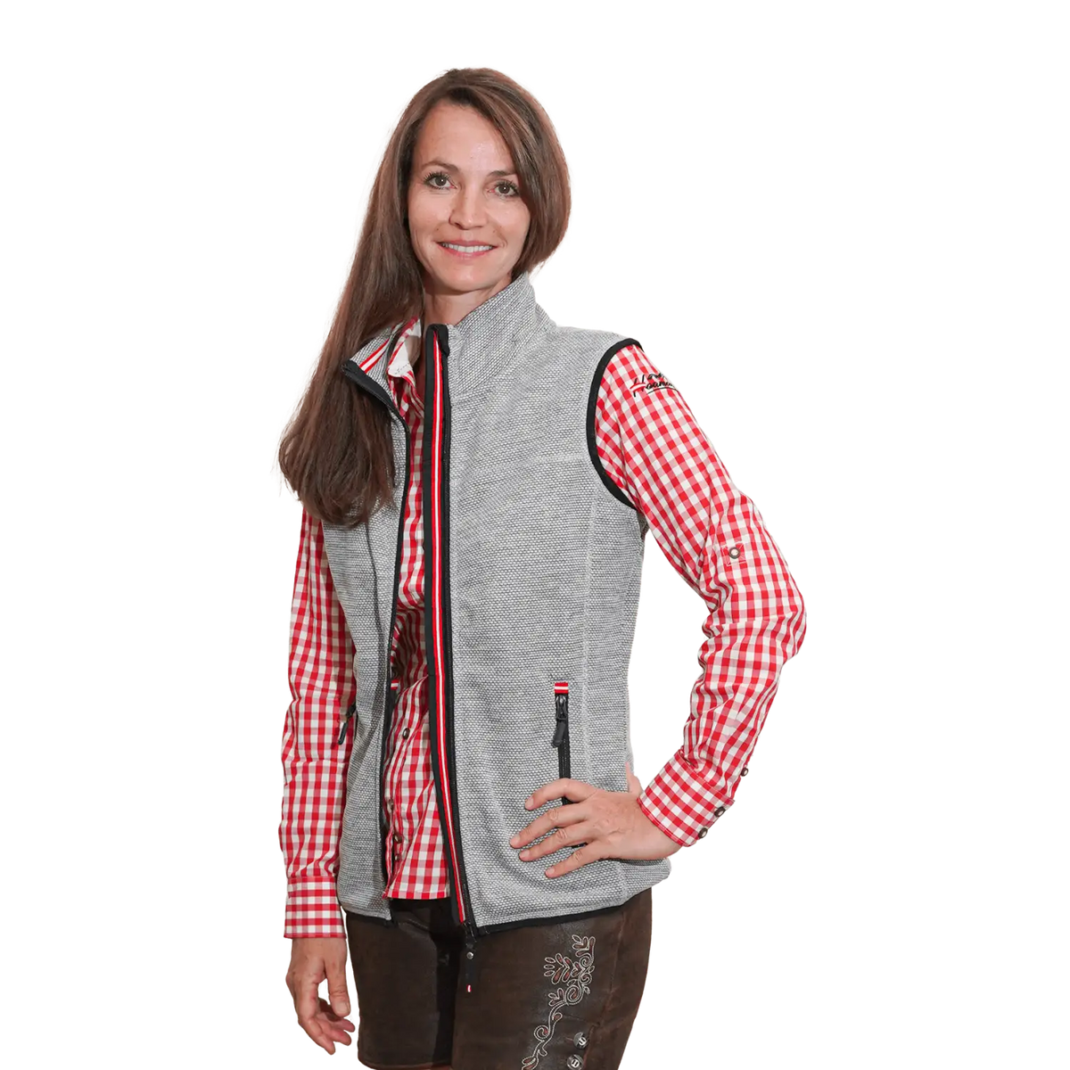Österreich Trachten Gilet Damen #Farbe_Hellgrau