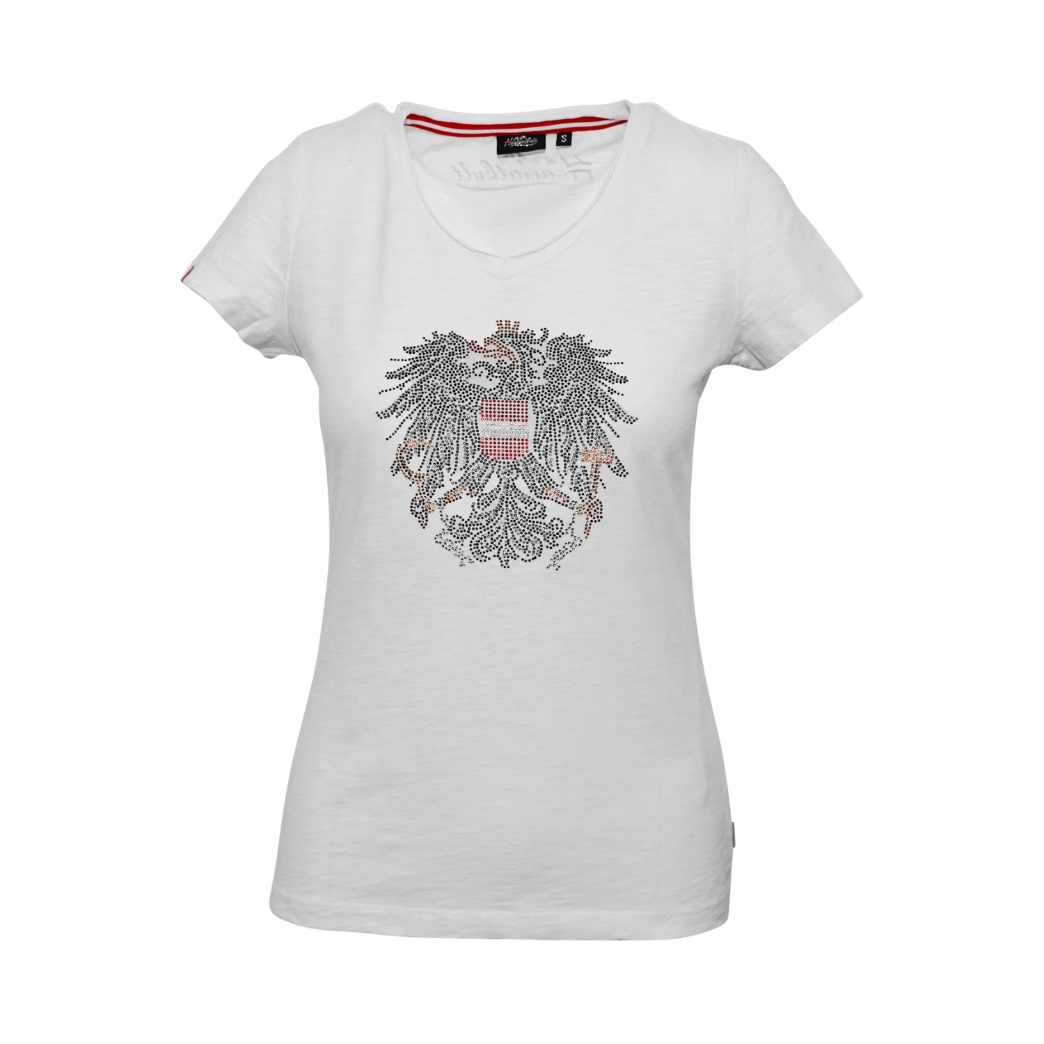 Österreich Adler Glitzer T-Shirt - Weiss