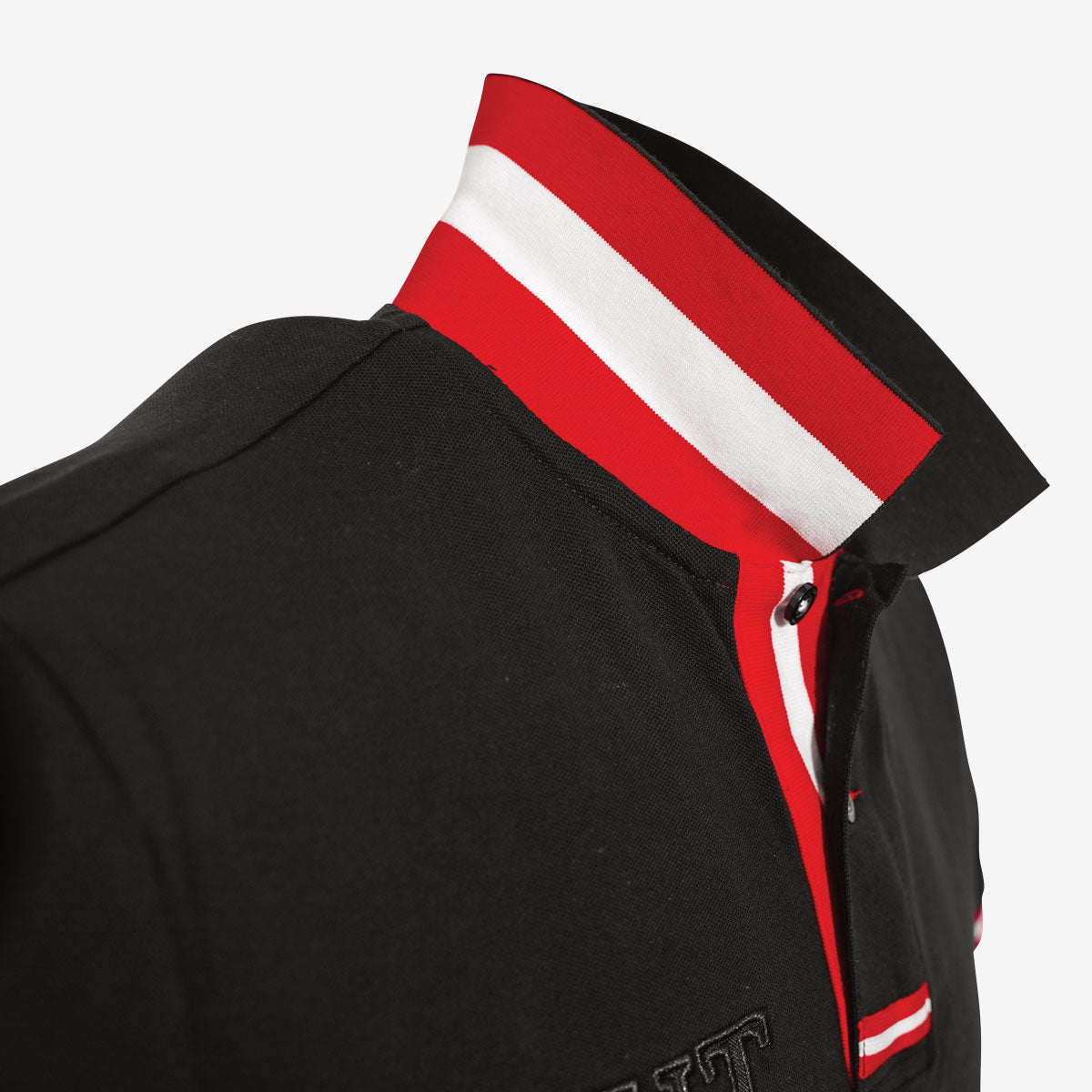 Polo mit rot weiss roten Kragen