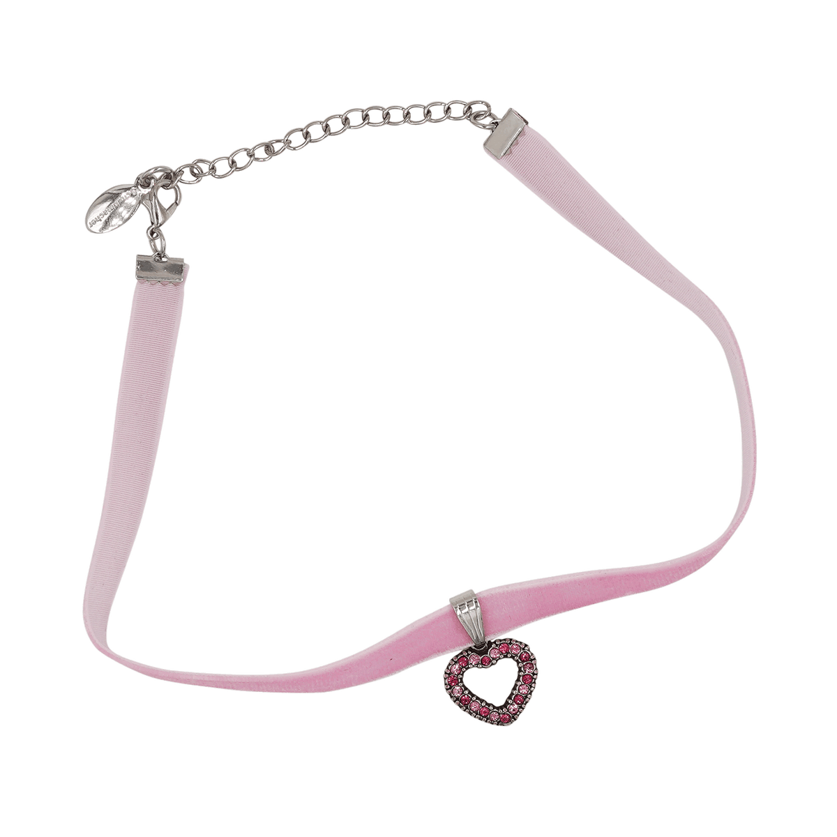 Rosa Damen Halskette Dirndl Herz Anhänger #Farbe_Rosa