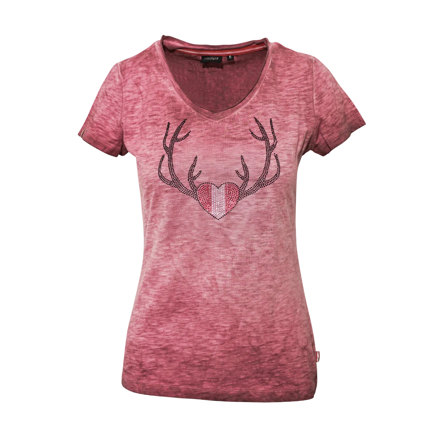 Herz Geweih Glitzer T-Shirt