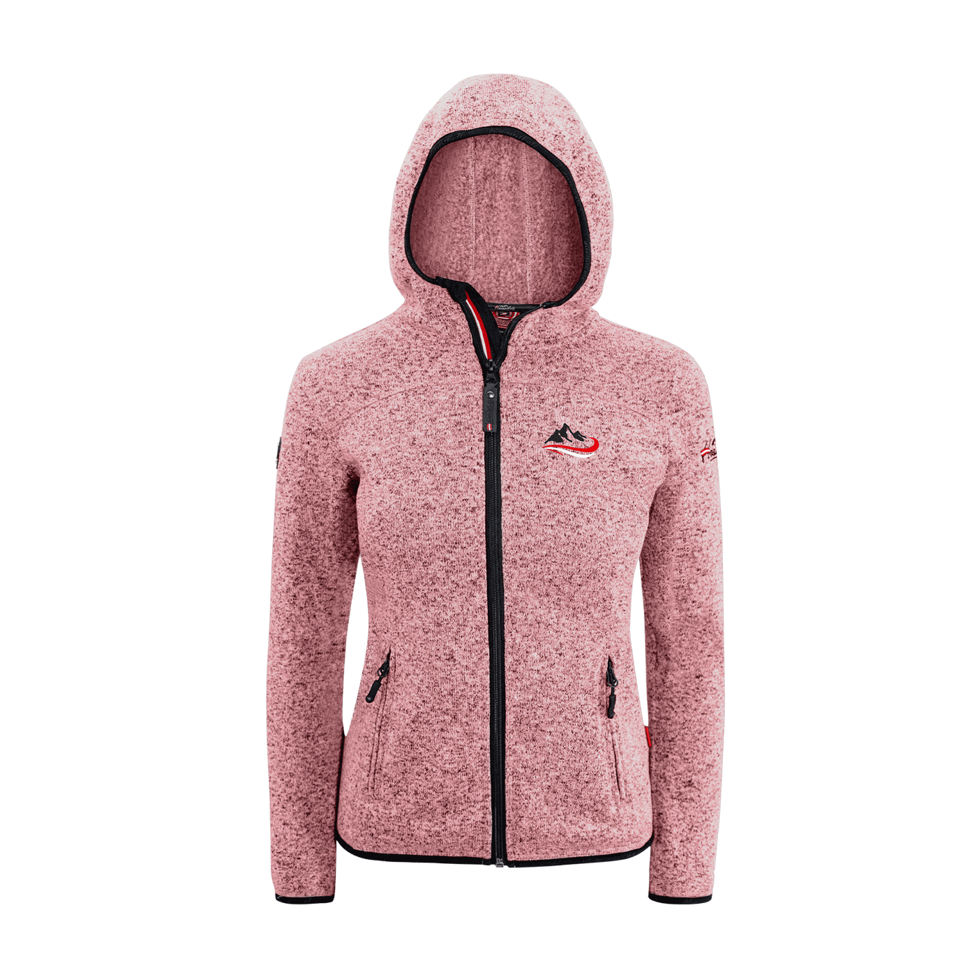 Rosa Kultjacke Damen mit Ski Stickerei
