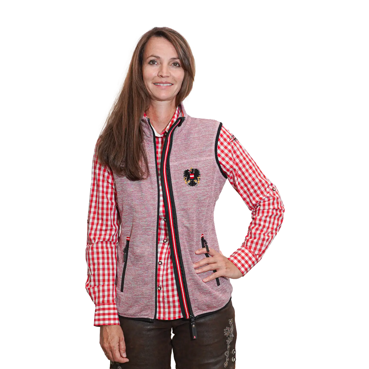 Rosa Strickfleece Gilet für Damen Österreich #Farbe_Rosa
