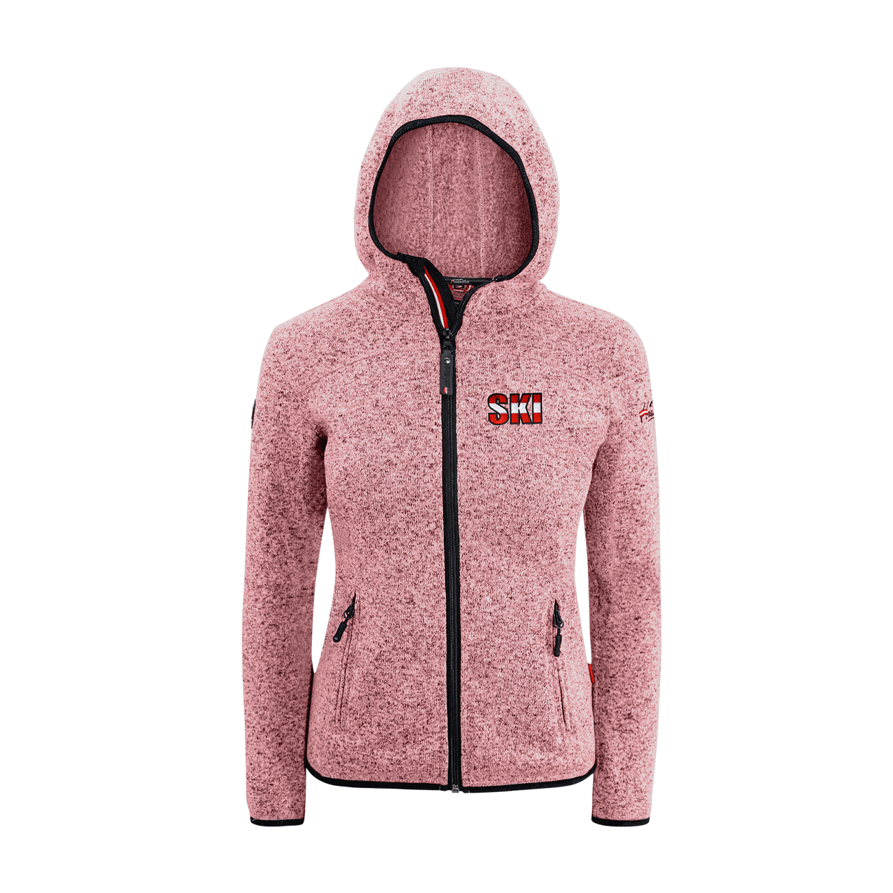 Kultjacke mit Kapuze - Ski rot-weiss-rot