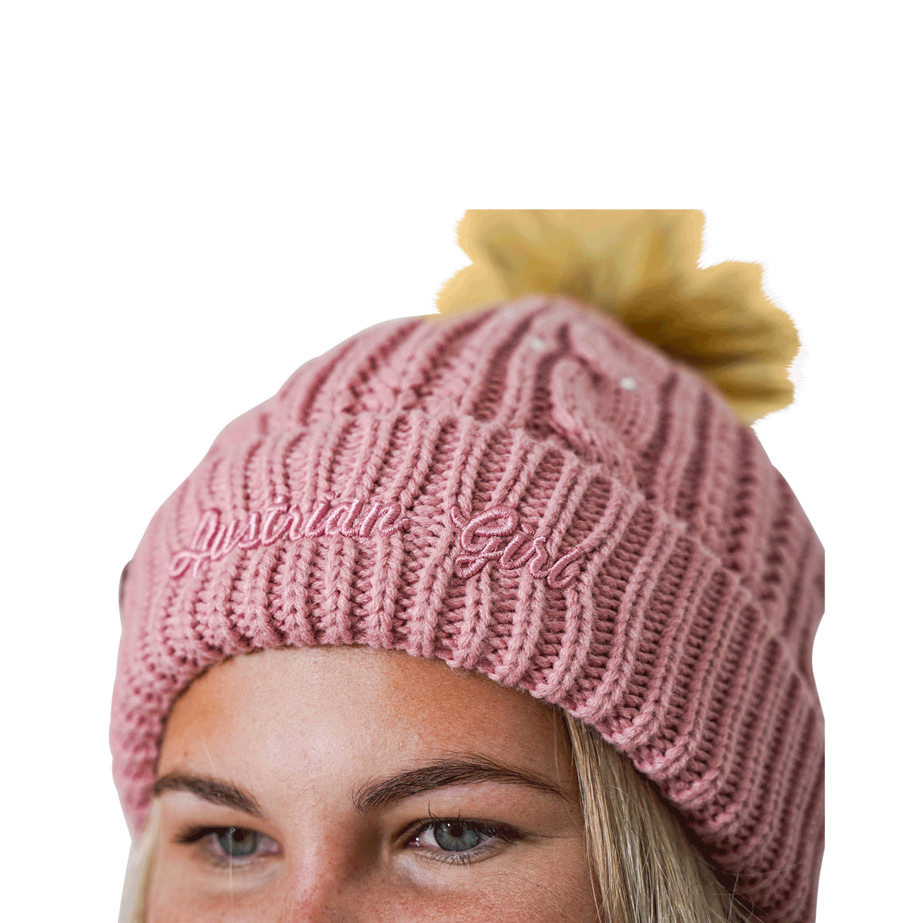 rosarote Winter Haube Austrian Girl