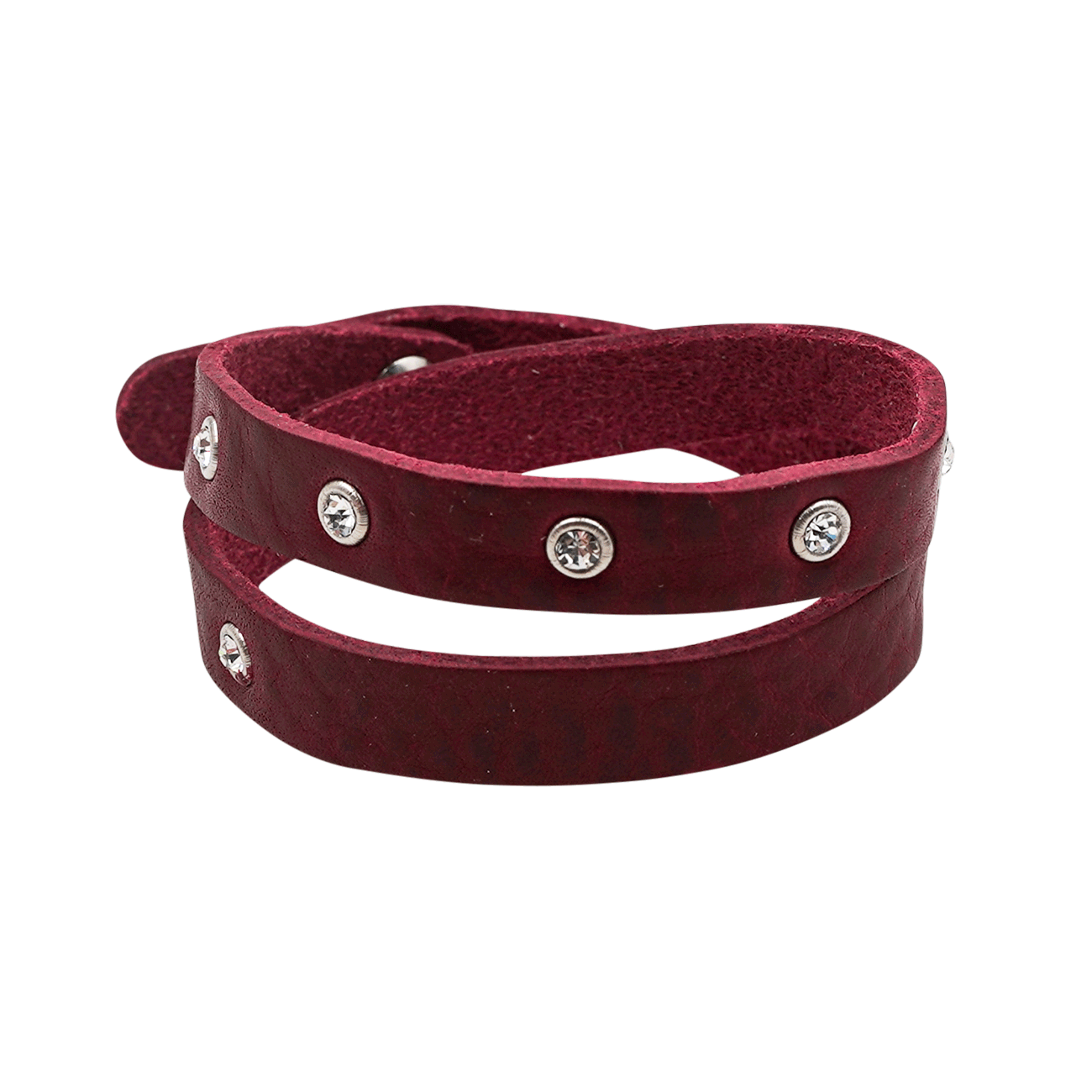 Rotes Damen Armband Echtleder zur Tracht