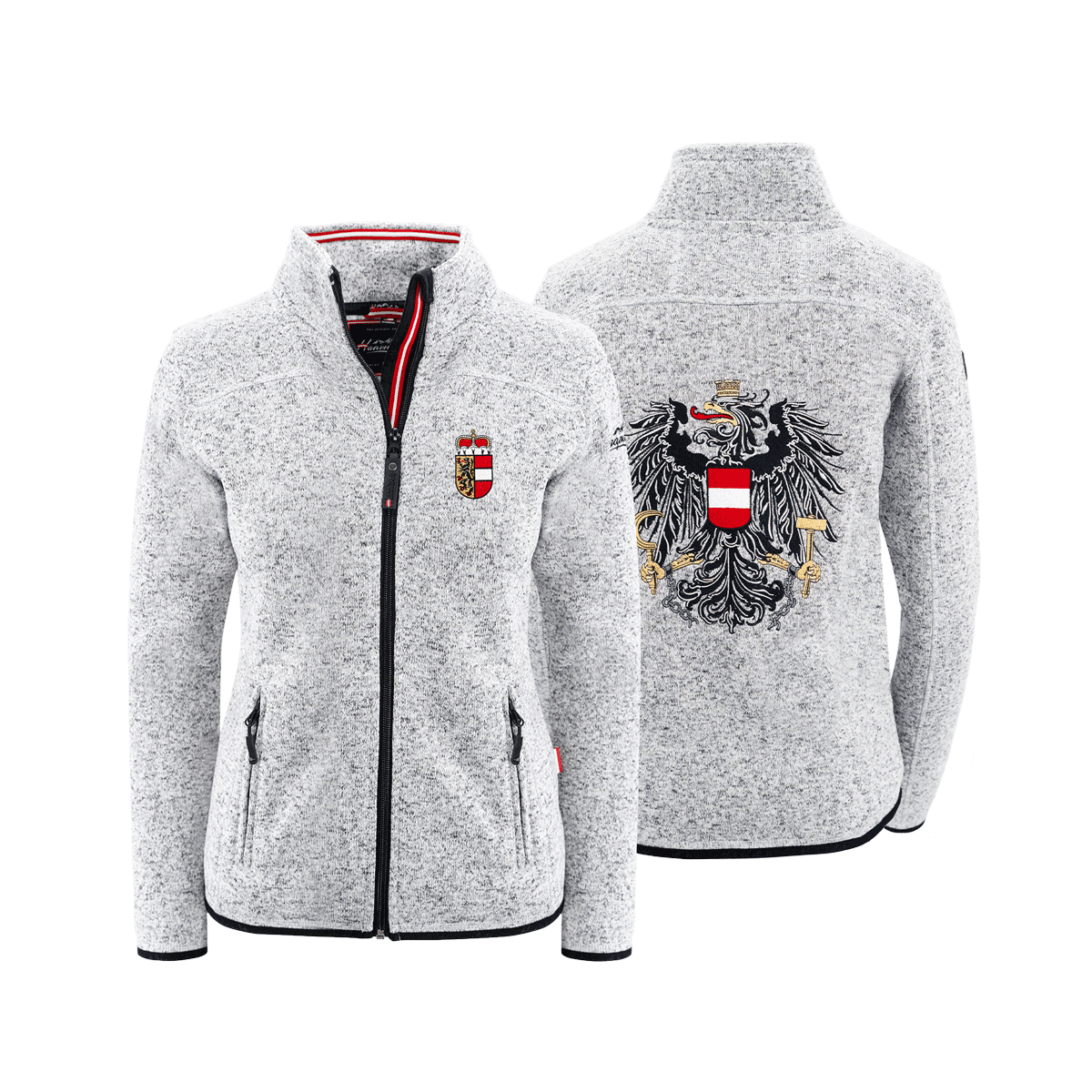 Salzburg Kultjacke ohne Kapuze hellgrau Damen #Farbe_Hellgrau