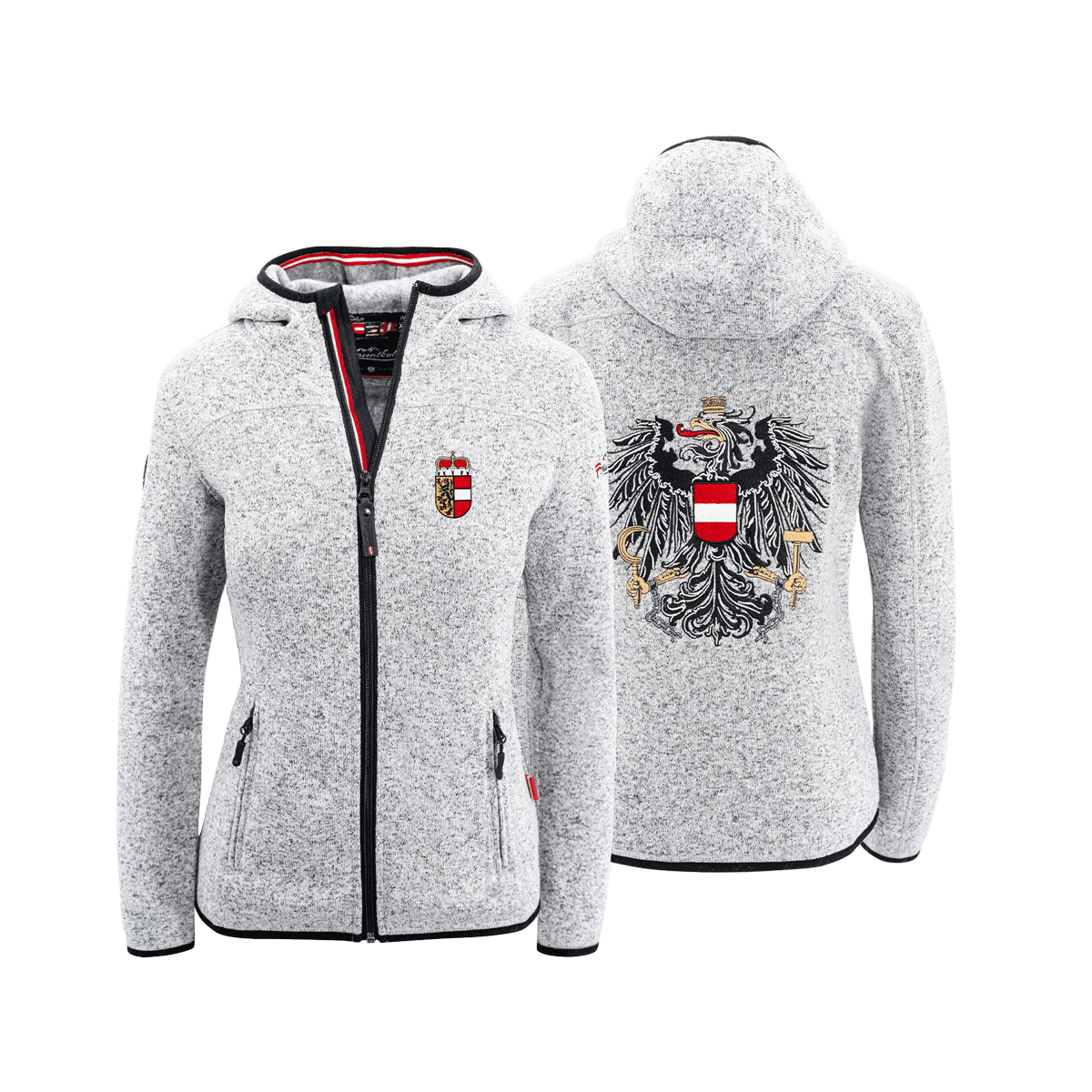 Salzburg Wappen Jacke hellgrau Damen #Farbe_Hellgrau