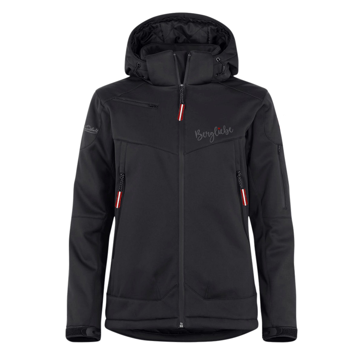 Schwarze Damen Skijacke Bergliebe