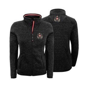 Schwarze Glitzer Fleece Jacke Damen