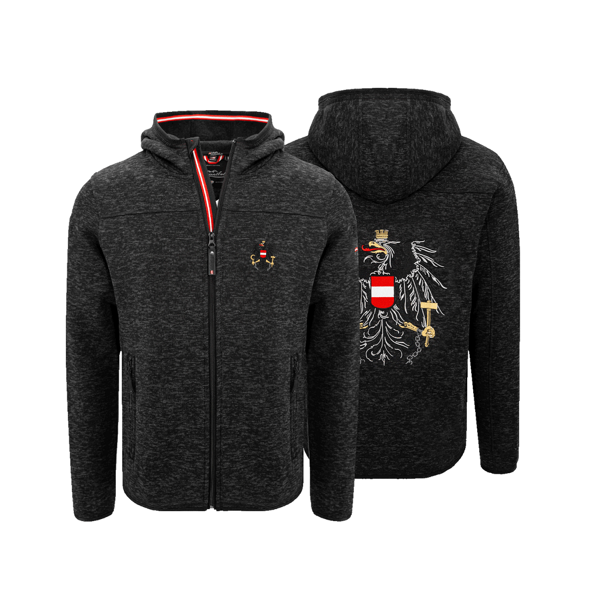 schwarze Herren Kultjacke Österreich Adler #Farbe_Schwarz
