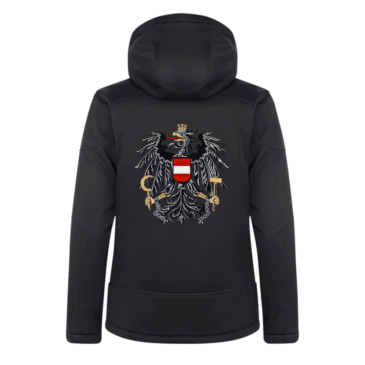 schwarze Österreich Adler Skijacke für Damen