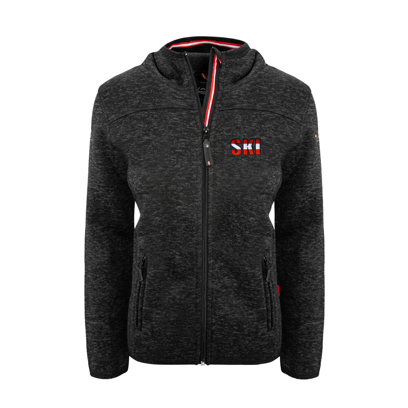 Kultjacke mit Kapuze - Ski rot-weiss-rot
