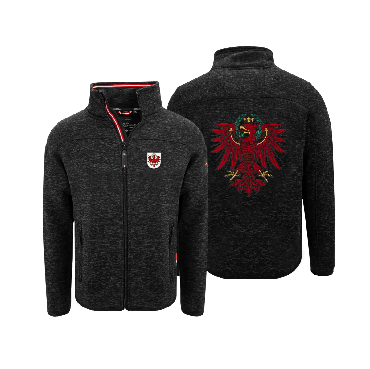 Schwarze Tirol Adler Kultjacke Herren #Farbe_Schwarz