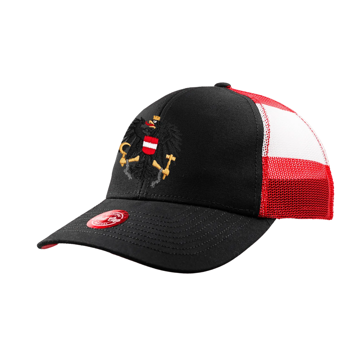 Schwarzes Trucker Cap Adler Stick #Farbe_Schwarz