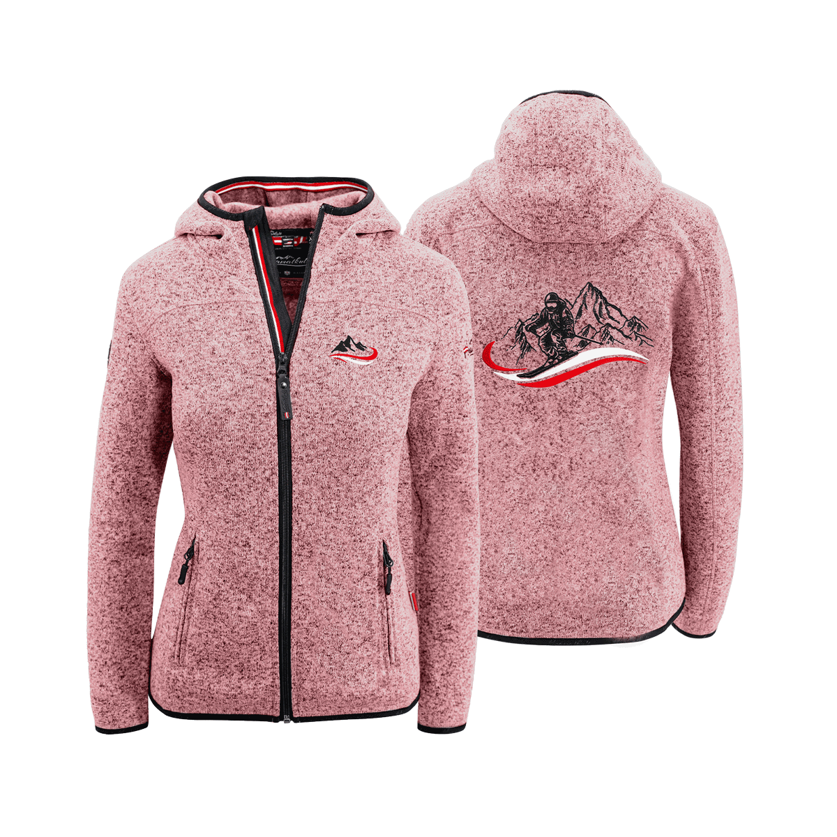 Ski Damen Jacke rosarot