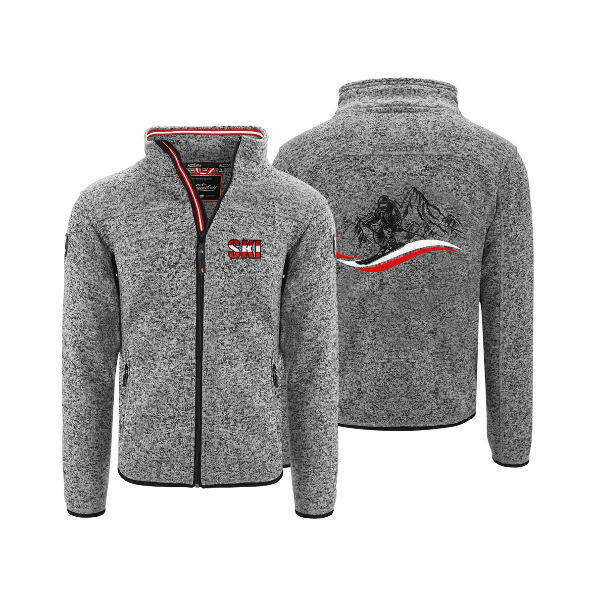 Ski Fleece Jacke dunkelgrau Herren #Farbe_Dunkelgrau