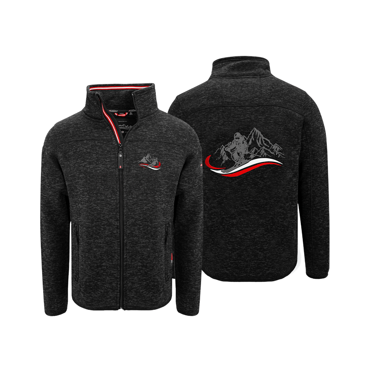 Ski Fleece Weste ohne Kapuze Herren #Farbe_Schwarz