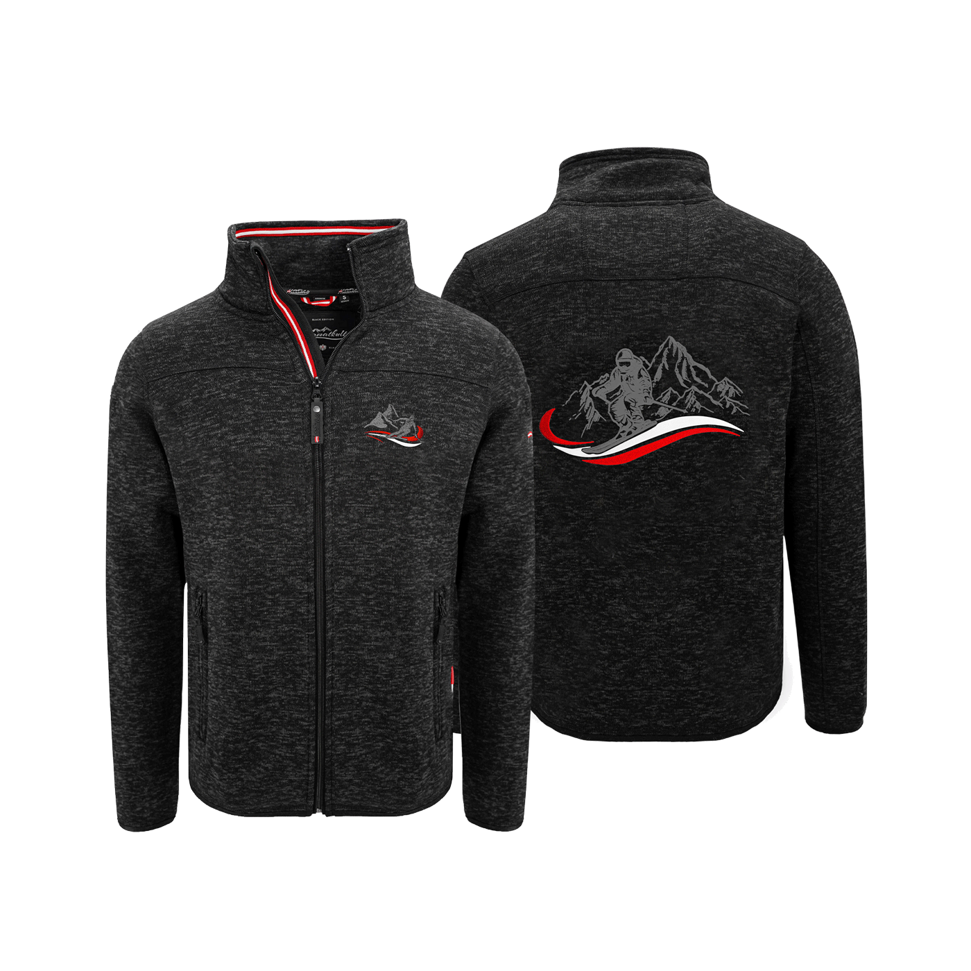 Kultjacke ohne Kapuze - Berg/Skifahrer