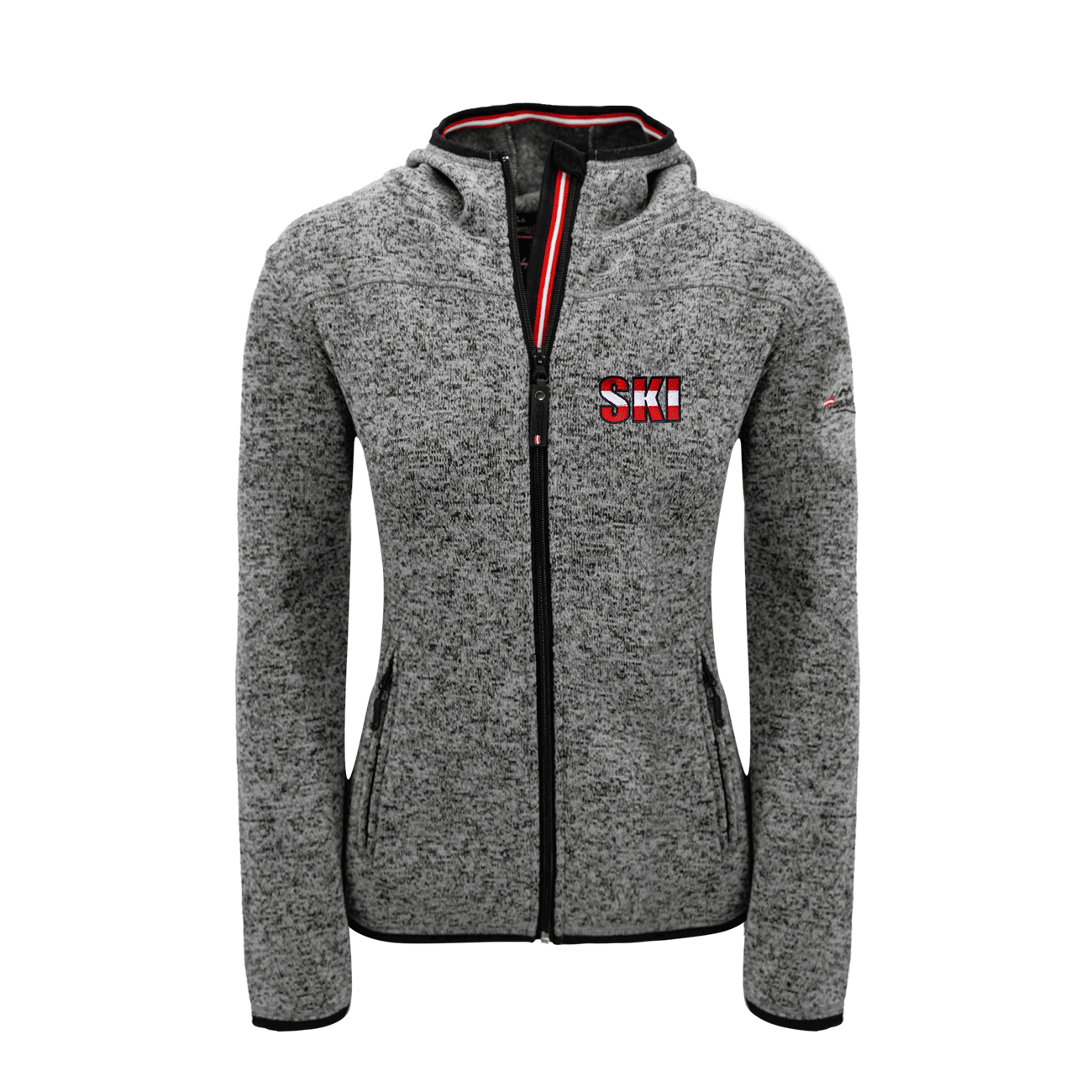 Kultjacke mit Kapuze - Ski rot-weiss-rot