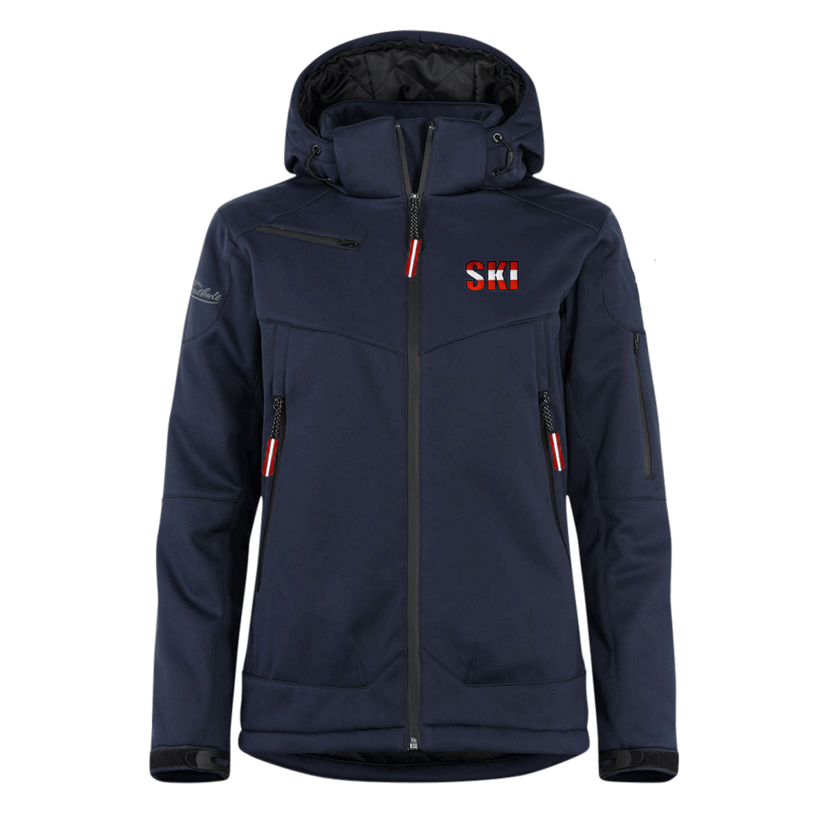 Ski Motiv Winterjacke für Damen dunkelblau #Farbe_Dunkelblau