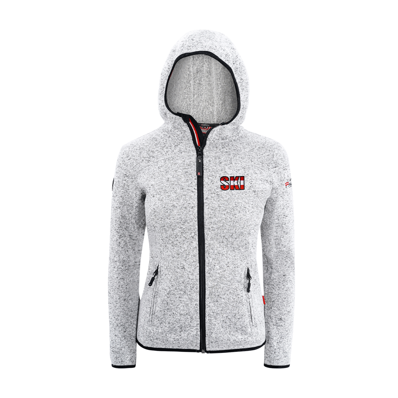 Kultjacke mit Kapuze - Ski rot-weiss-rot