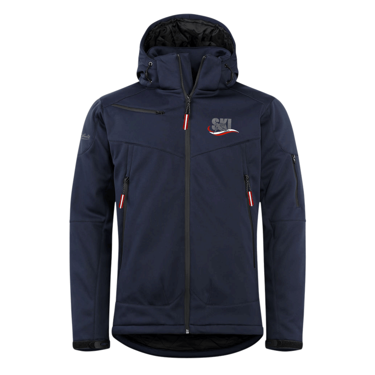 Ski Winterjacke für Herren mit Ski Motiv #Farbe_Dunkelblau