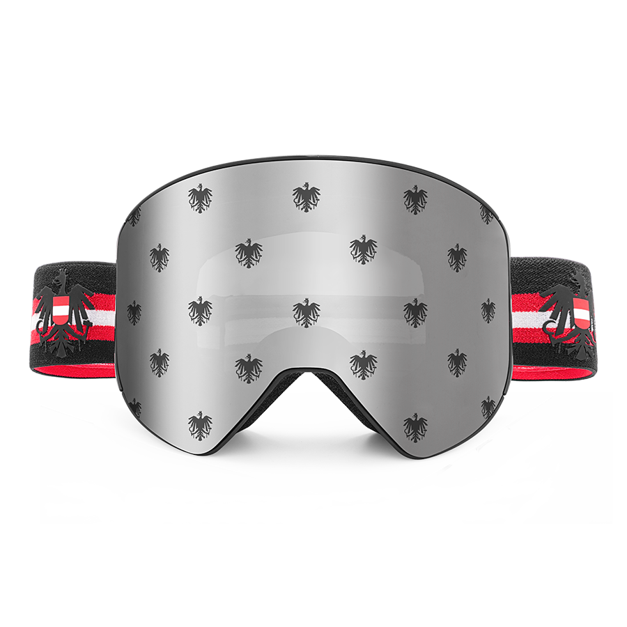 Skibrille Österreich Adler silber