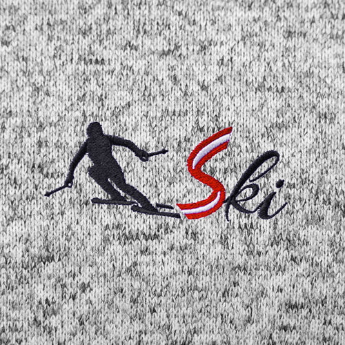 Skifahrer Stickmotiv hellgrau #Farbe_Hellgrau