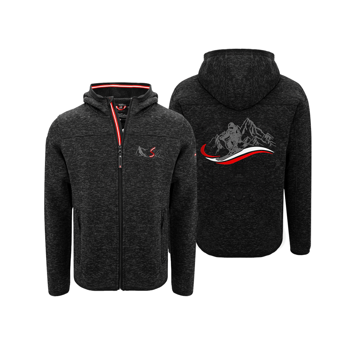 Skifahrer Weste für Herren schwarz #Farbe_Schwarz