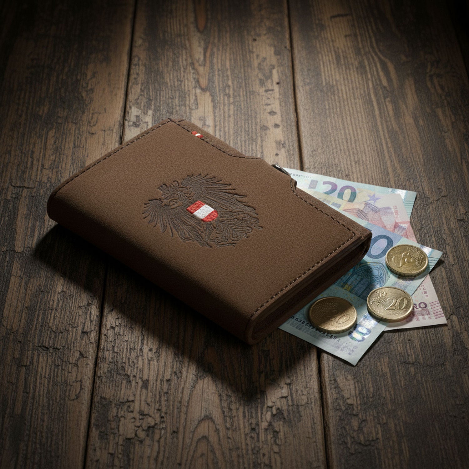 Slim Wallet Braun #Farbe_Vintage Braun